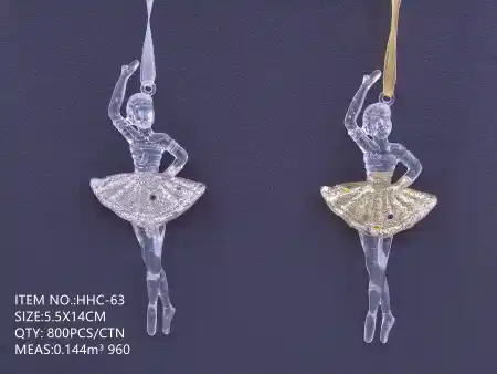 5.5X14CM Christmas powder-coated acrylic pendant decoration 5.5X14CM Christmas powder-coated acrylic pendant decoration